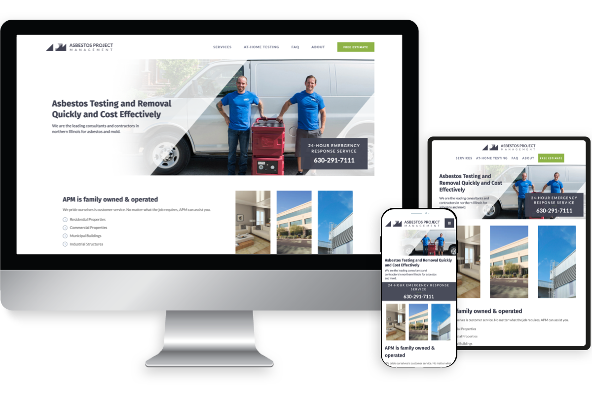 Asbestos Project Management Website Design Marketing